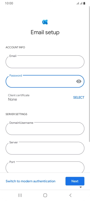 To turn on the function, press SELECT and follow the instructions on the screen to install the required certificate.