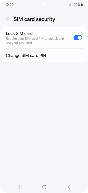 Press Change SIM card PIN.