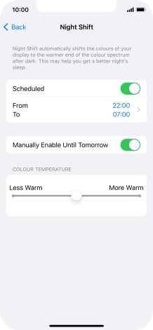 Press and drag the indicator below 
