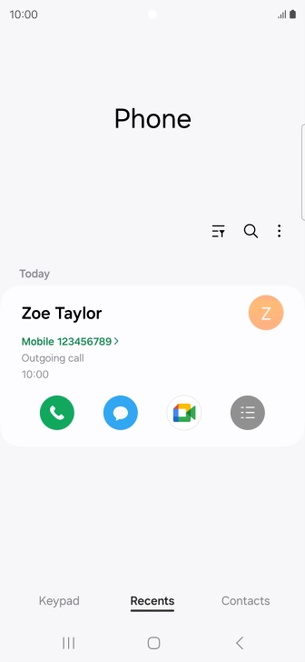 Press the menu icon.