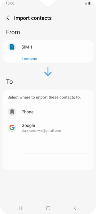 Press the required Google account. Press the required Google account.