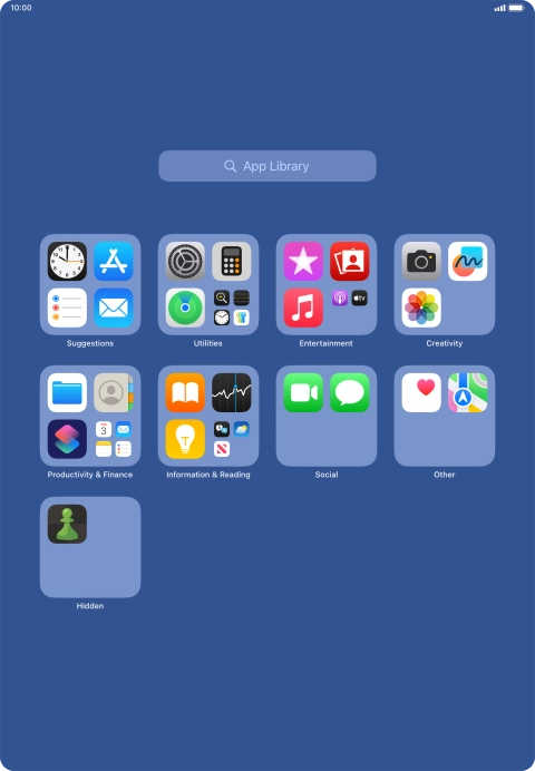 Press and hold the required app.