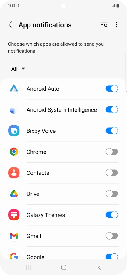 Press the drop down list.