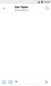 Write the required message and press the send icon.