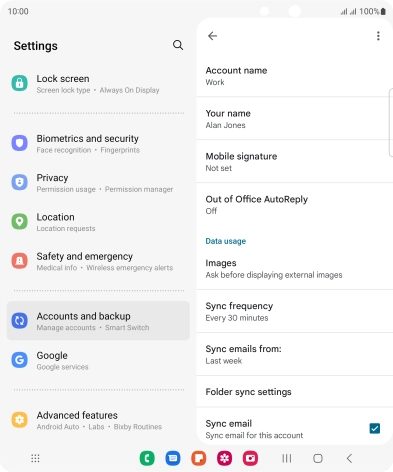 Press Account name and key in the required name.