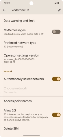 Press Delete SIM and follow the instructions on the screen to delete your eSIM.