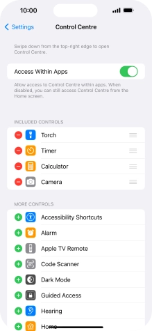 Press the indicator next to 