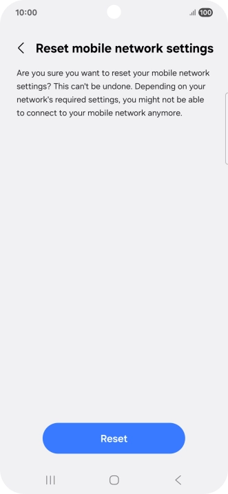 Press Reset. Press Reset.