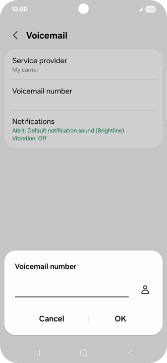 Key in +447836121121 and press OK.