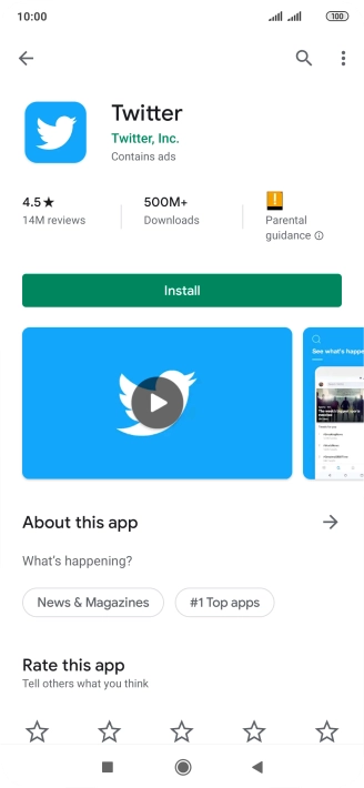 Press Install and follow the instructions on the screen to install the app.