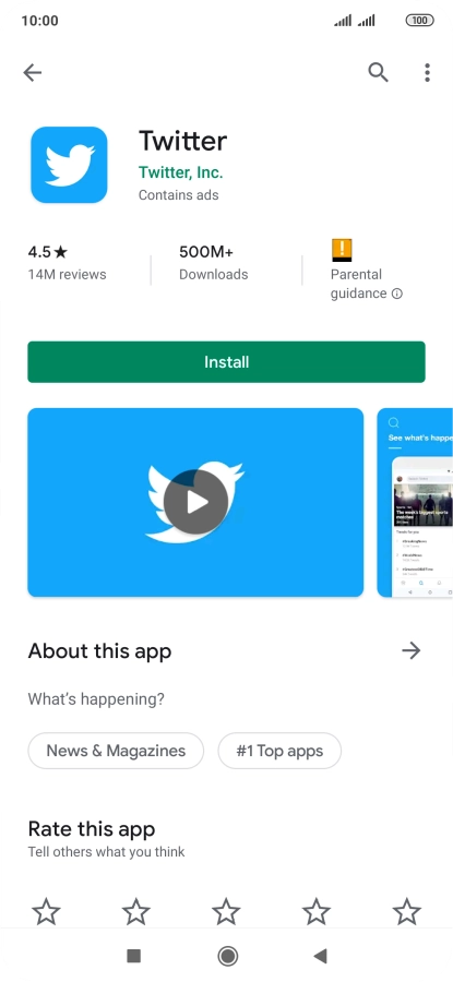 Press Install and follow the instructions on the screen to install the app.