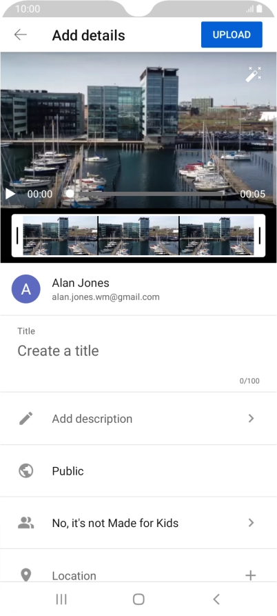 Press the field below 