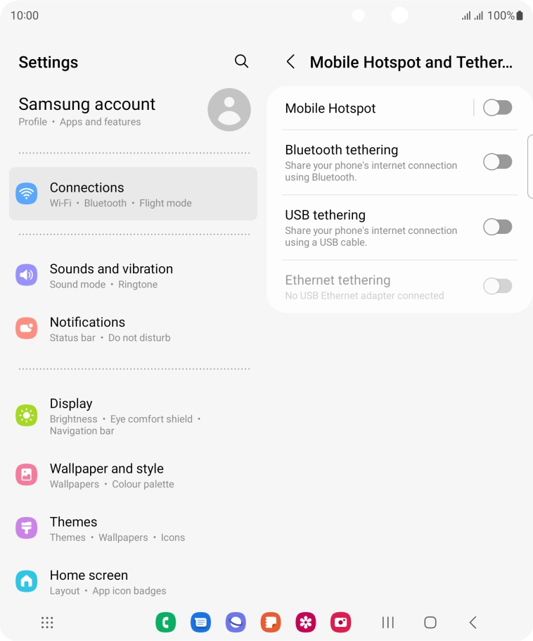 Press Mobile Hotspot.