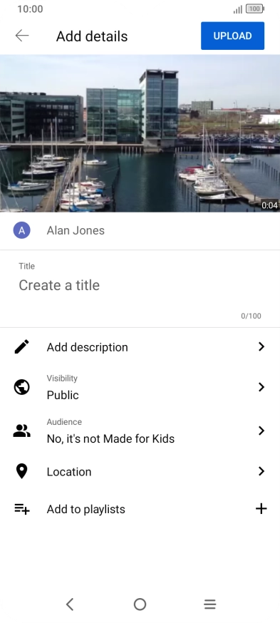 Press the field below 