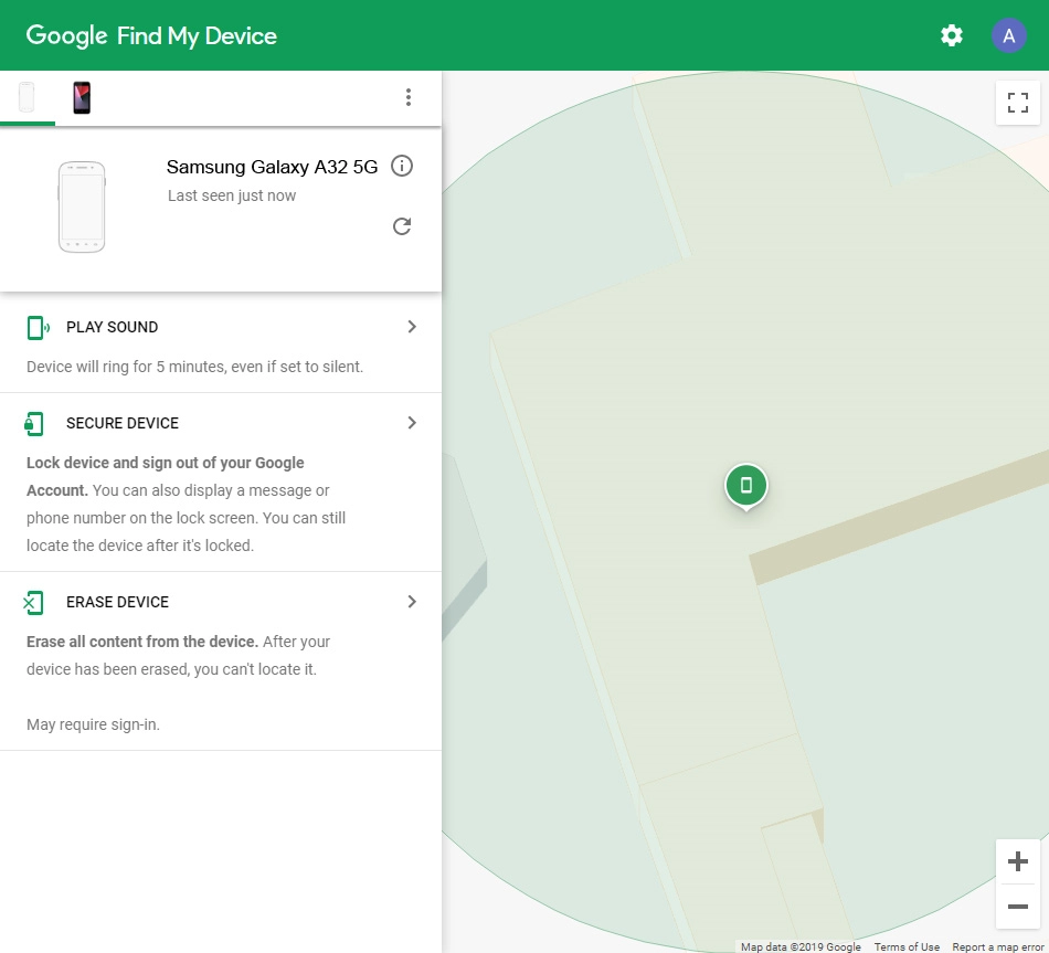 Click the required device.