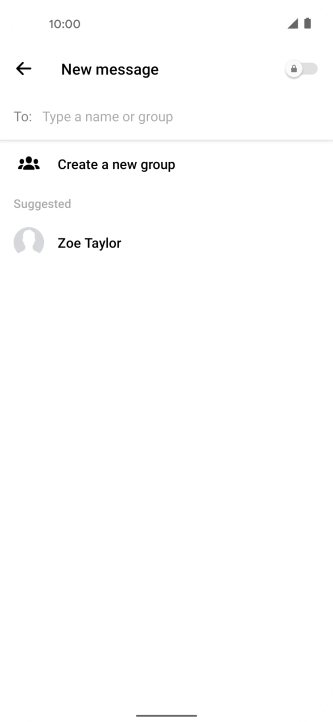 Press the search field.