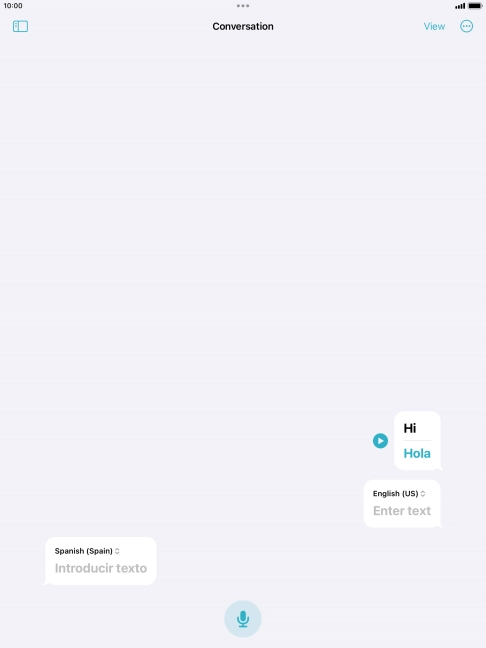 Press the menu icon.