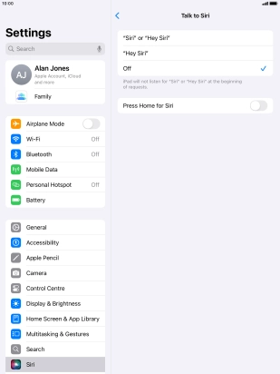 Press the indicator next to 