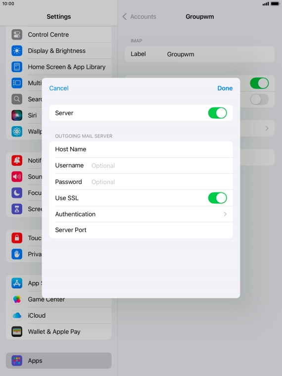 Press Authentication.