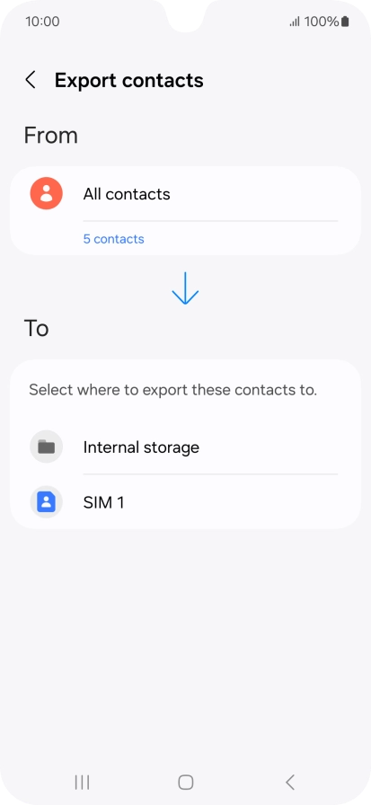 Press the name of the SIM.