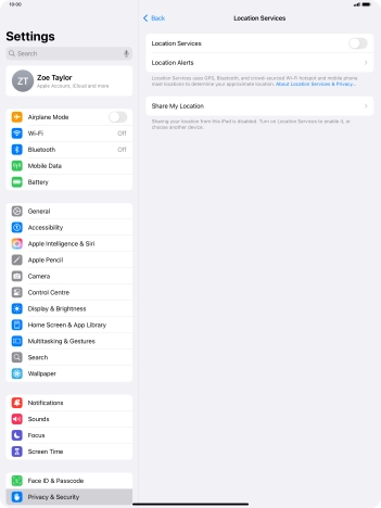 Press the indicator next to 