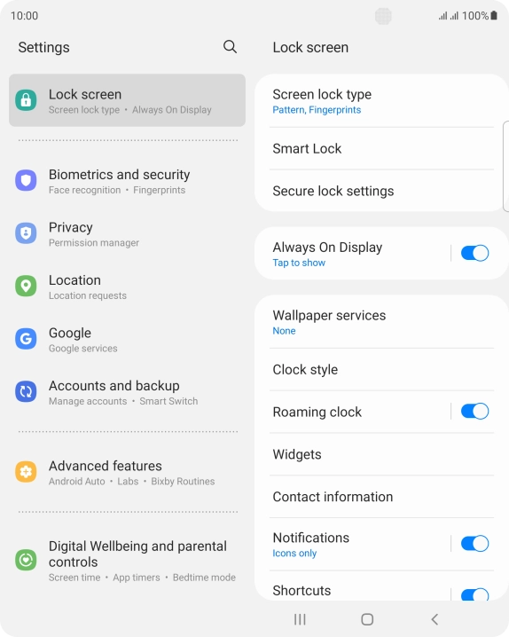 Press Screen lock type and key in the additional phone lock code you created earlier. Press Screen lock type and key in the additional phone lock code you created earlier.
