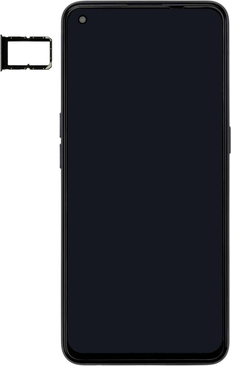 Turn your SIM so the angled corner of the SIM matches the angled corner of the first SIM holder and place your SIM in the SIM holder.