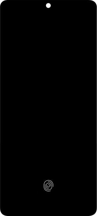 Place your finger on the fingerprint sensor to unlock your phone.