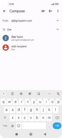 Press the required contact.