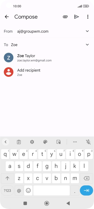 Press the required contact.