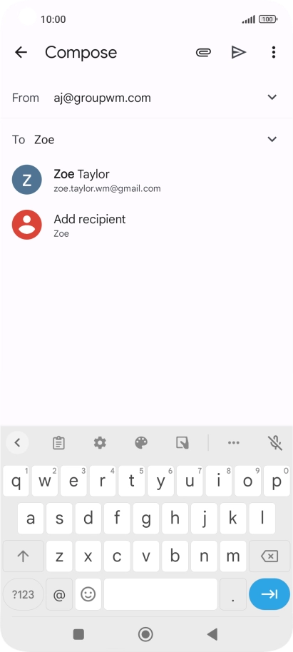 Press the required contact.