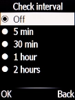 Highlight the required setting.
