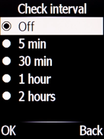 Highlight the required setting.