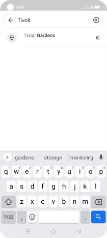 Press the required destination.