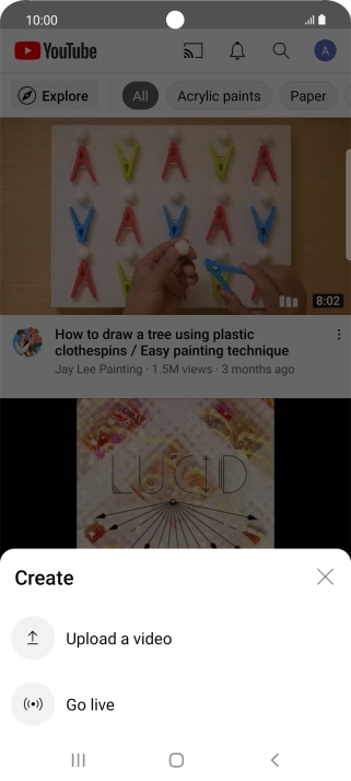 Press Upload a video.