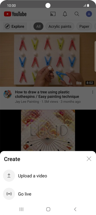 Press Upload a video.