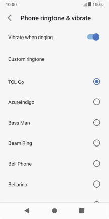 Press the required ring tones to hear them.