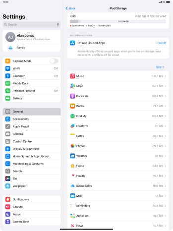 Press the required app. Press the required app.
