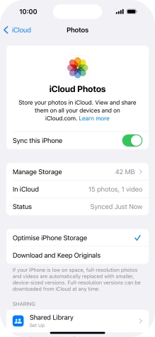 Press the indicator next to 