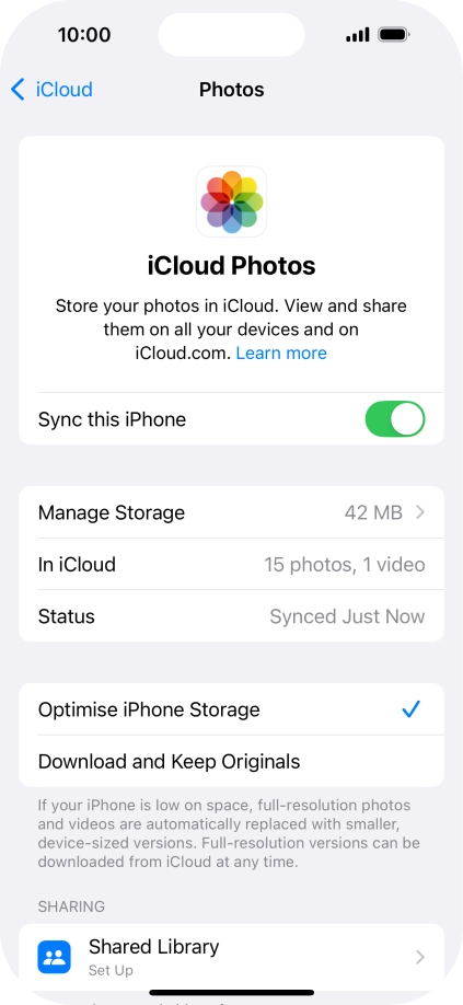 Press the indicator next to 