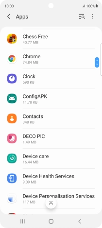 Press the required app.
