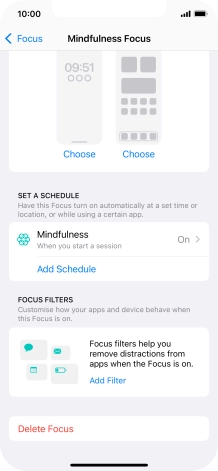Press the required setting below 