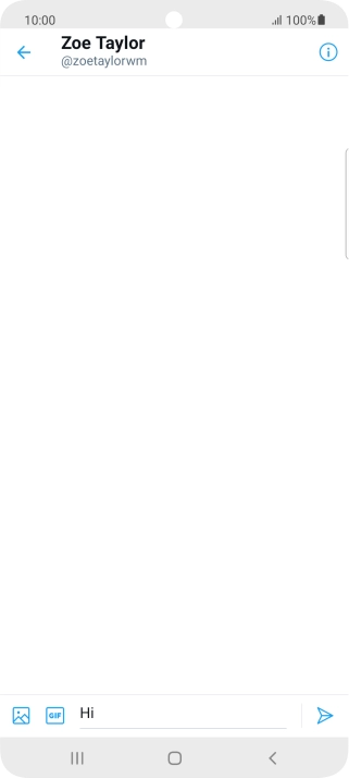 Write the required message and press the send icon.