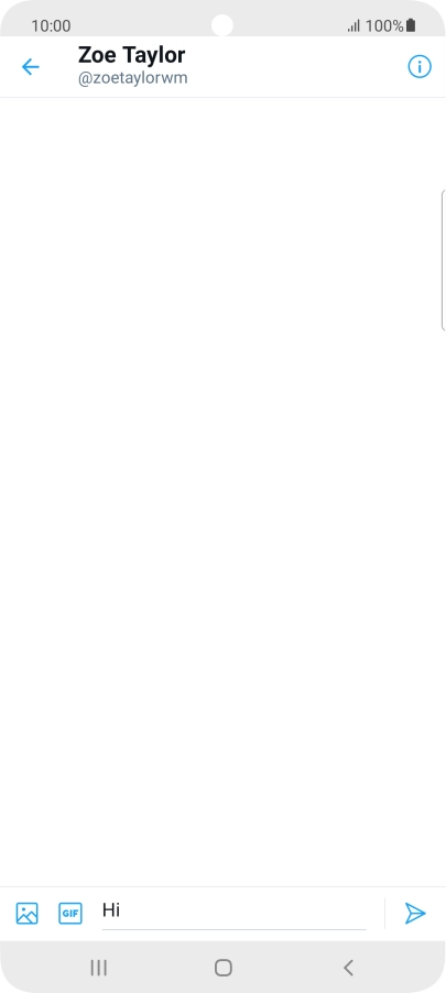 Write the required message and press the send icon.