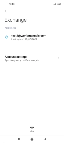 Press the required email account.