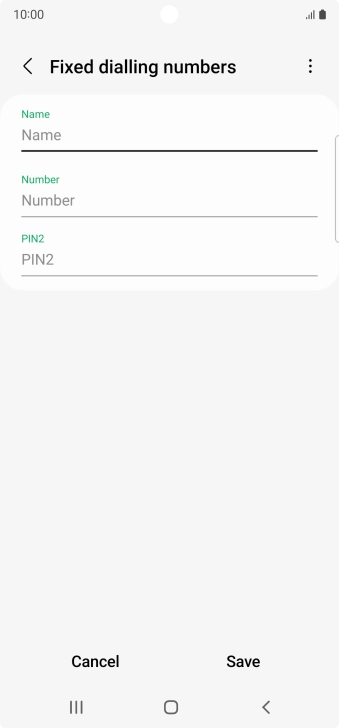 Press Name and key in the required name.