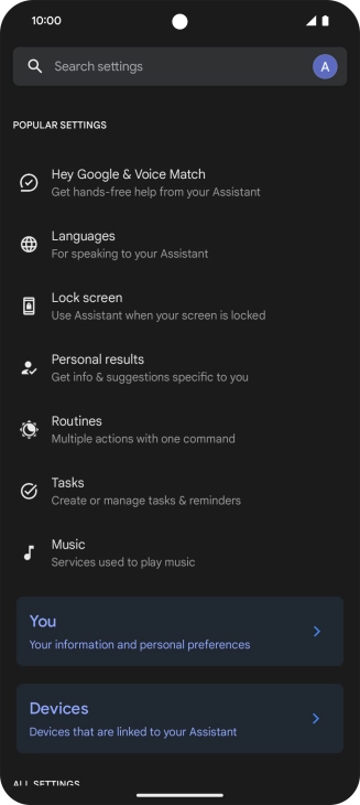 Press Hey Google & Voice Match.