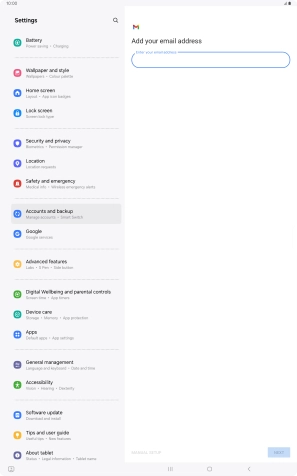 Press the field below 