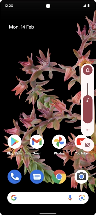 Press the sound mode icon the necessary number of times to turn vibration on or off.