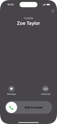 Press and drag the accept call icon right.